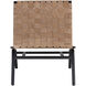 Omari Suede Light Tan Leather Lounge Chair